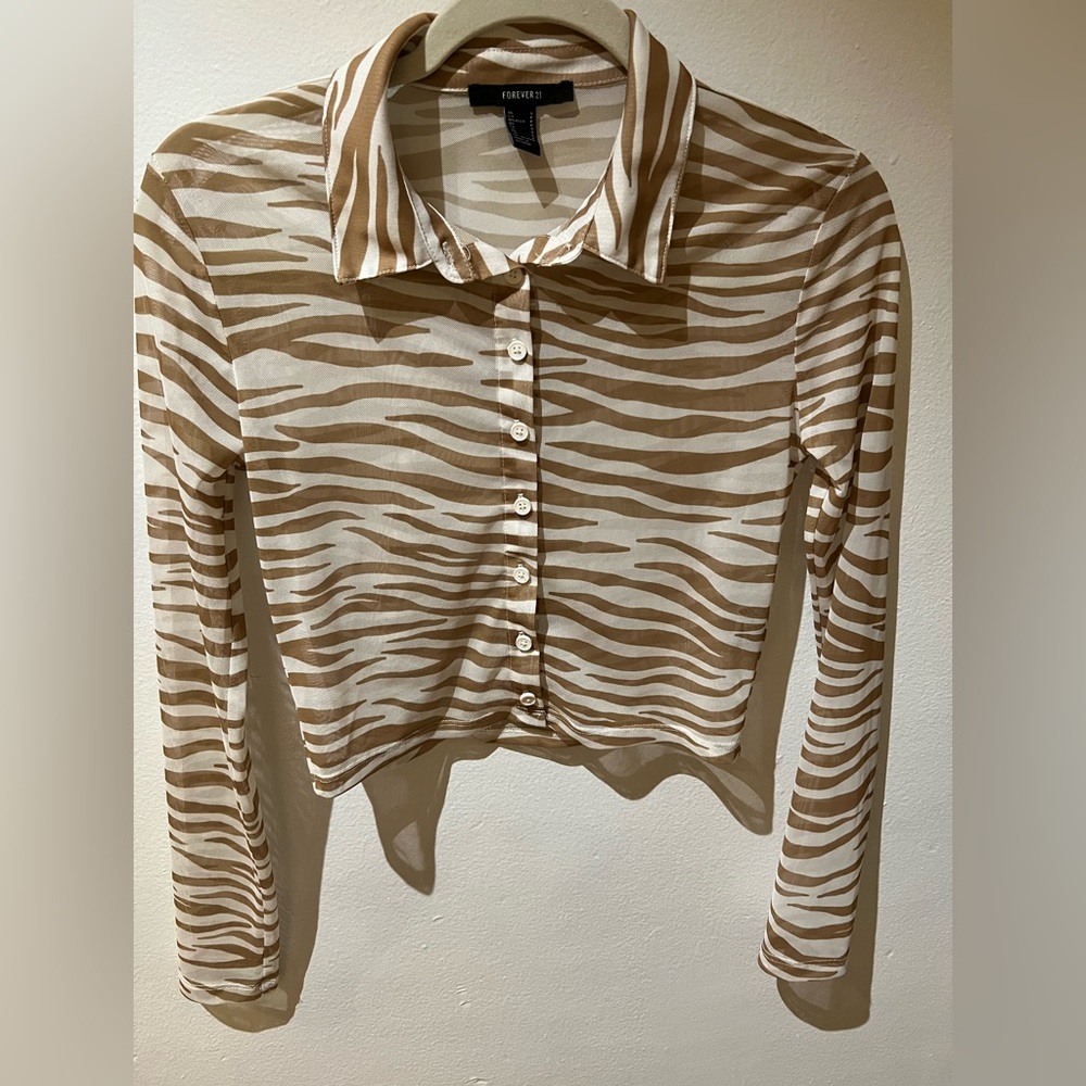 Zebra mesh shirt